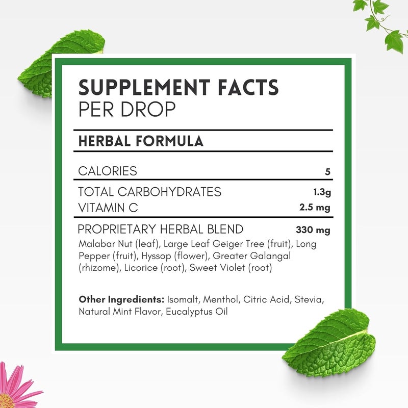 HERBION Naturals Cough Drops Sugar Free with Stevia Dietary Supplement Soothes Cough for Adults  Children Over 6 Years 18 Count Mint Pack of 1 - Image 5