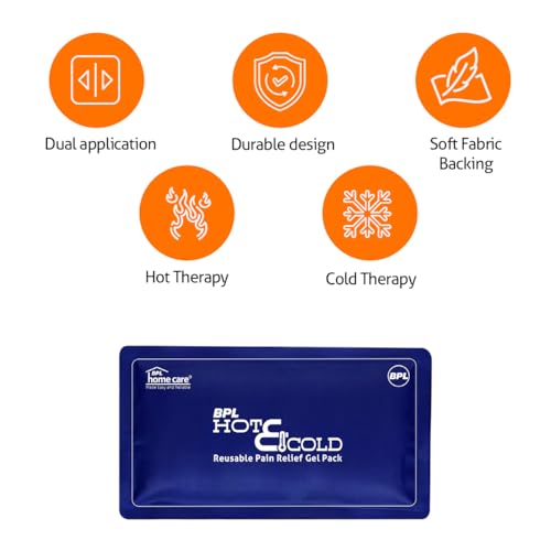 BPL Medical Technologies Reusable Hot and Cold Ice Pack for Pain Relief | Soft and Flexible Gel for Injuries and Pain Relief | Cold Ice Gel Pack for Shoulders, Knee, Back, Neck - Image 2