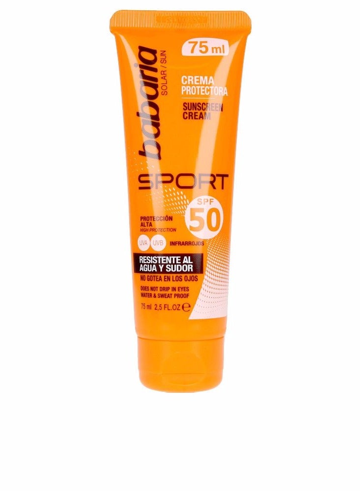 Babaria Sun Sport Sunscreen Cream SPF50 75ml - Image 1