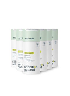 Attitude ATTITUDE Baking Soda Free Deodorant for Sensitive Skin with Oatmeal and Avocado Oil, EWG Verified, Aluminum Free, Plastic-Free, 3 Ounces (Pack of 6) 