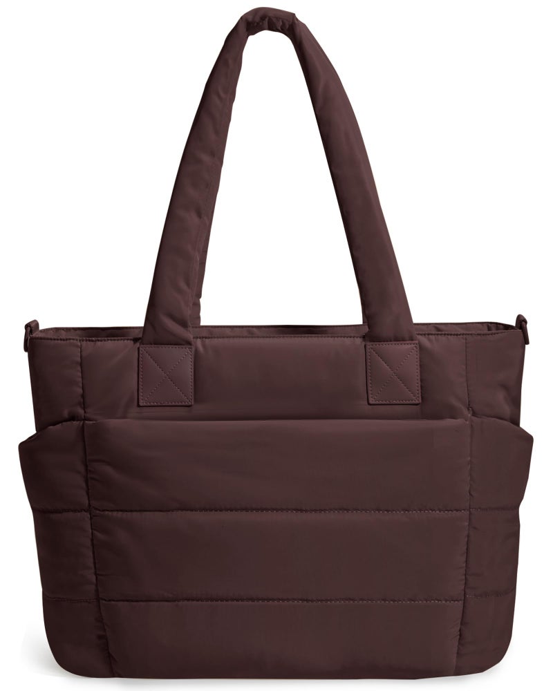 GASSDA Tote Bag for Women Lightweight Puffer Tote Bag Large Nurse Bags Handbag with Pockets Zipper Closure for Work Travel - Image 1
