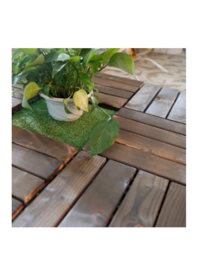 Teak Wood Flooring Tiles – Durable Interlocking Design for Patio, Deck, and Home – 10-Piece - Image 5