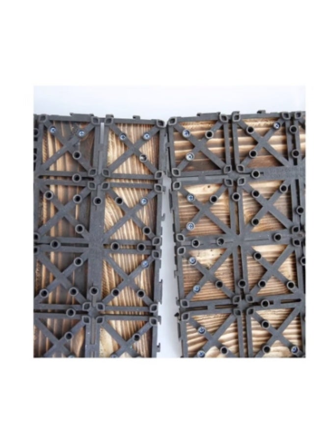 Teak Wood Flooring Tiles – Durable Interlocking Design for Patio, Deck, and Home – 10-Piece - Image 4