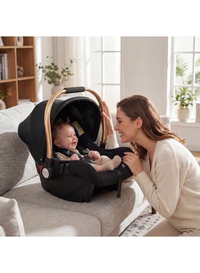 NIVORRA 3-in-1 Infant Car Seat & Carry Cot – Lightweight Portable Baby Carrier with 360° Safety Protection, Adjustable Canopy & 3-Point Harness for Newborns (0-15 Months) - Image 4
