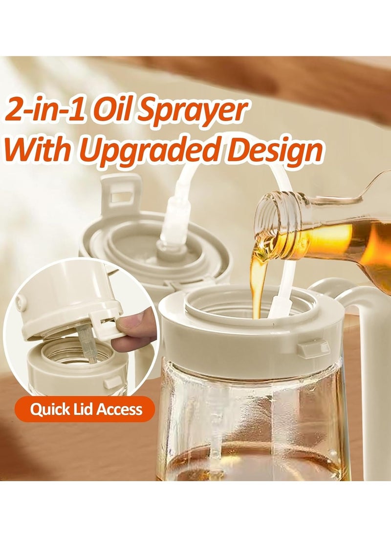 Next Vogue Next Vogue Oil Sprayer for Cooking – 16oz/470ml Refillable Glass Oil Dispenser Bottle, 2-in-1 Olive Oil Mister for Air Fryer, BBQ, Salad, Baking, Kitchen Use – Food-Grade with Easy Open Design (2) - Image 4
