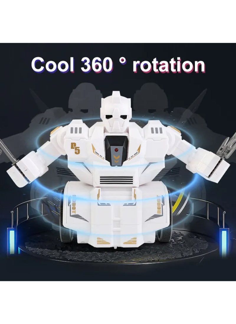 Swift - Combat Battle Robot RC with Full Function, Music, 2.4 GHz, and Auto Demo, Futuristic Remote Control Toy for Thrilling Battles and Music, Synced Action - Image 1