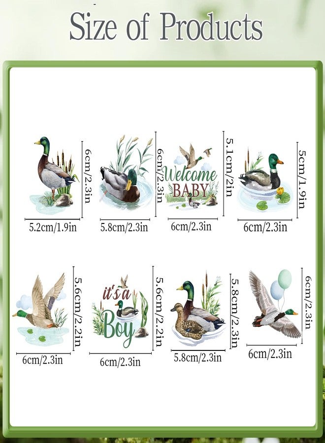 Rakuto Mallard Duck Baby Shower Decorations, 40PCS Duck Hunting Cupcake Toppers Party Decoration Welcome Baby Cupcake Picks Decor It’s a Boy Supplies - Image 2
