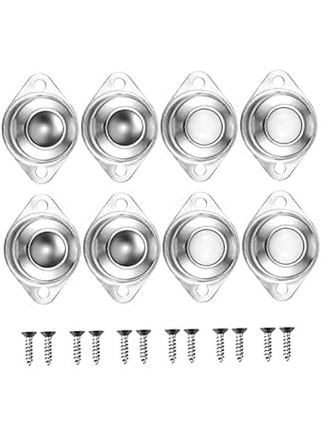 8pcs Heavy Duty Ball Transfer Casters 25mm Steel Roller Wheels For Furniture - Image 1