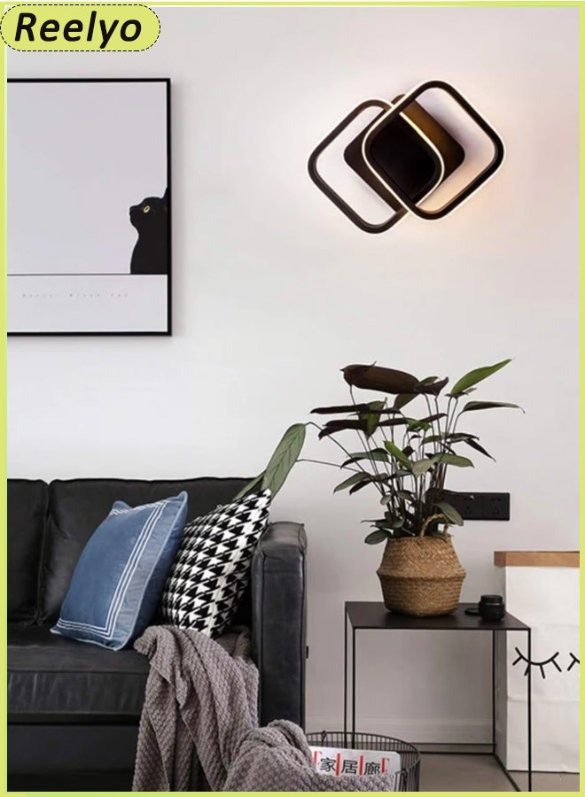 Reelyo Led Ceiling Lights Chandeliers Nordic Lights Indoor Lighting Adjustable Integrated Hanging Lamp Small Modern Led Pendant Light Three-colours For Home Bedside Living Room Decoration Dining Tables Aisle Modern Light Nordic Iron Retro Loft Home Living Room Hanging Lamps Bedroom Luminaria Lighting, Kitchen Island Pendant Lights Fixtures BLACK - Image 4