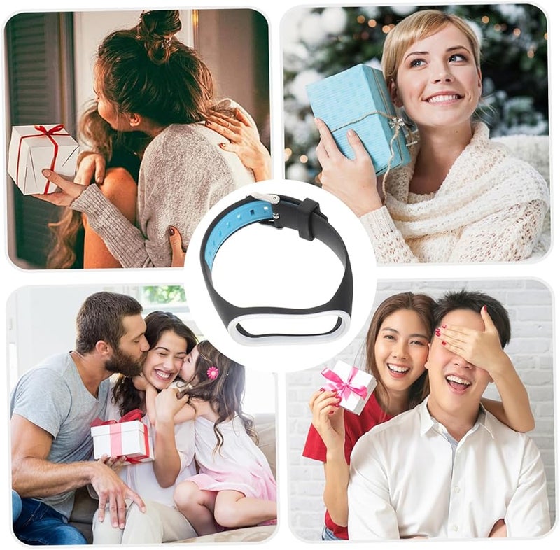 سوار ساعة أزرق، حزام معصم ثنائي اللون، إكسسوارات ساعة متينة وبسيطة، 2 × 25 سم - Image 4