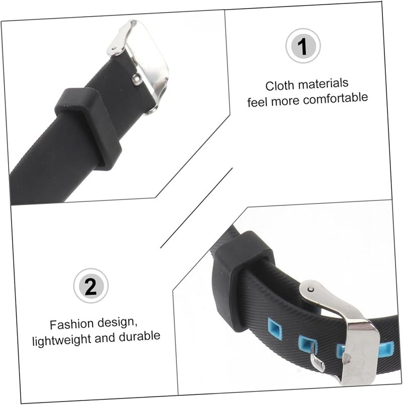 سوار ساعة أزرق، حزام معصم ثنائي اللون، إكسسوارات ساعة متينة وبسيطة، 2 × 25 سم - Image 5