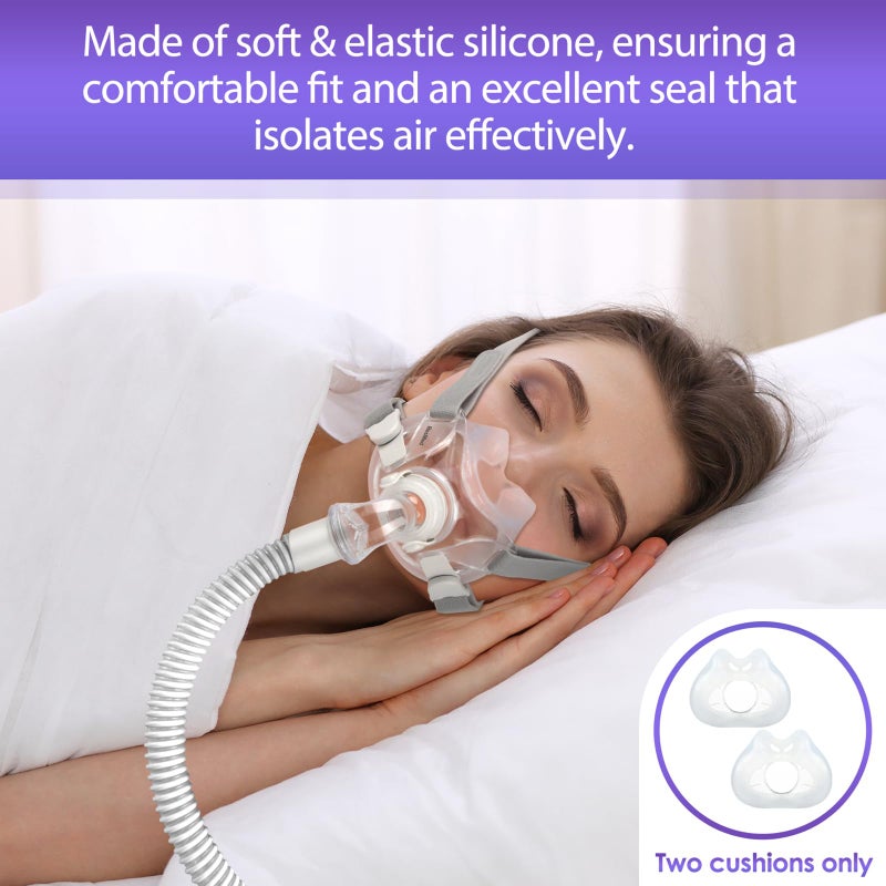 YONCOZY Replacement Cushions for AirFit F30 (Pack of 2) - Replacement Mask Cushions Compatible with Original F30 Frame, Reliable Seal & Perfect Fit(Medium) - Image 2