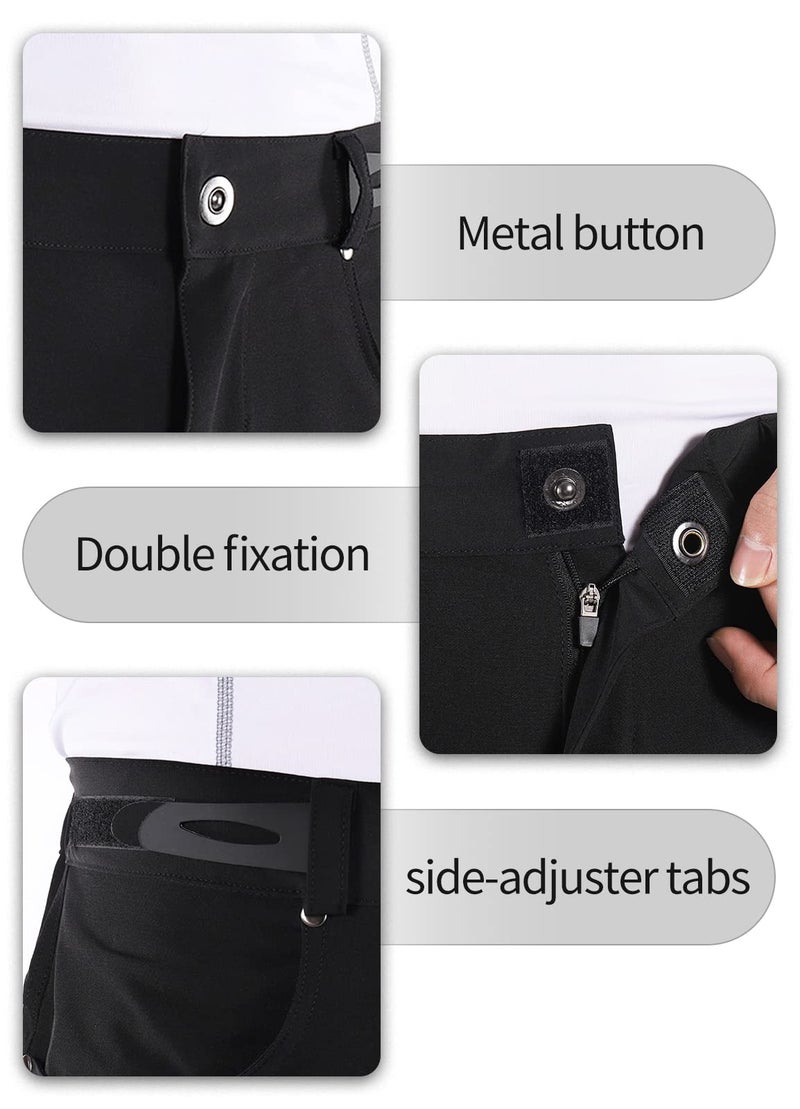BERGRISAR Men's Cycling Shorts Loose Fit Mountain Bike Shorts with 6 Pockets Black Large - Image 4