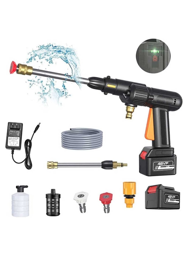 Cordless Pressure Washer, 48V Portable Pressure Cleaner, Electric Handheld Power Washer Gun for Outdoor Use for Cleaning Car, Watering Flowers, Cleaning Floors - Image 1