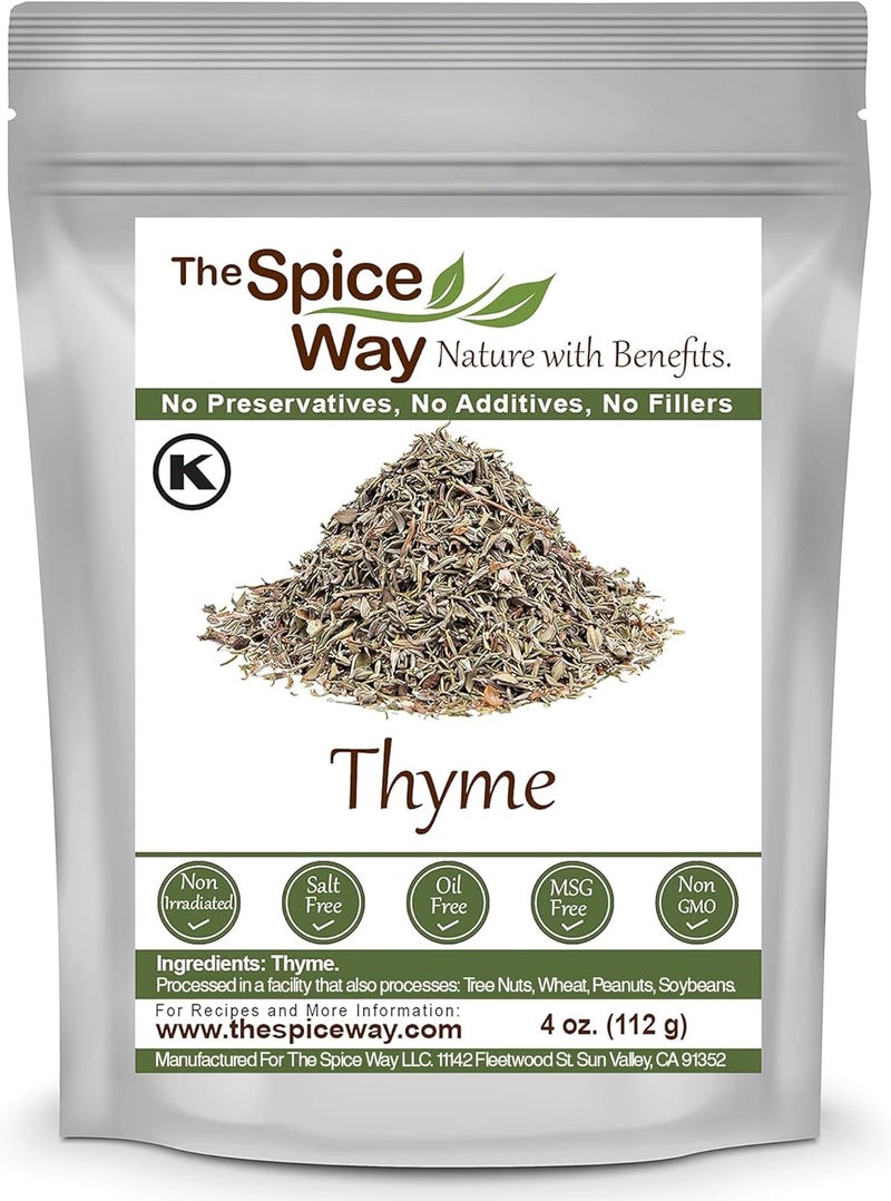 The Spice Way Premium Thyme Leaves - 4 oz Fresh Pack - Image 1