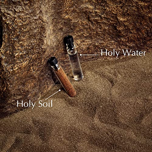KARMA AND LUCK Ultimate Believer - Multistone Healing Crystals Cross Holy Water Bible Symbols Protection Wooden Wall Blessing Plaque, Bring Calm Peace, Multicolor, 11'' Height - Image 4