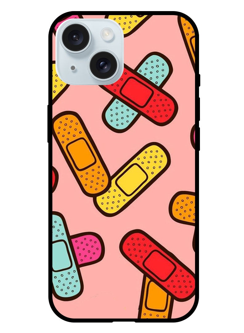 Theodor Protective Case Anti Scratch Shock Proof Bumper Cover For iPhone 15 Plus Patches - Image 1