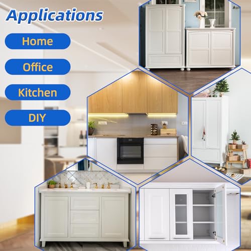 Jiayi Heavy Duty Magnetic Touch Latches for Large Door - Push Release Latch (White, 2 Pack) - Image 5