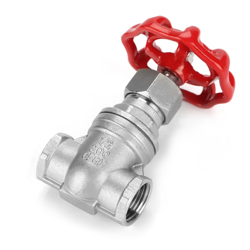 Stainless Steel Gate Valve: G1/2 BSPP Size - 304 Stainless Steel Sturdy Durable Straight Flow Low Resistance for Industrial Mechanical Chemical Water Supply Equipment - Image 5
