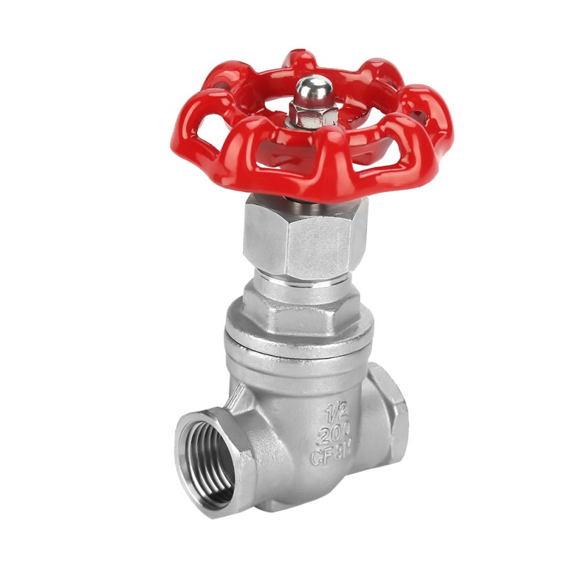 Stainless Steel Gate Valve: G1/2 BSPP Size - 304 Stainless Steel Sturdy Durable Straight Flow Low Resistance for Industrial Mechanical Chemical Water Supply Equipment - Image 1