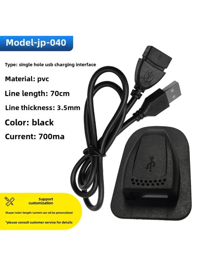 Luggage USB Charging Cable Backpack Extension Cable External Charging Interface USB Data Cable Shell Accessories Wholesale-Color:Model-jp-040 (normal)  - Image 1