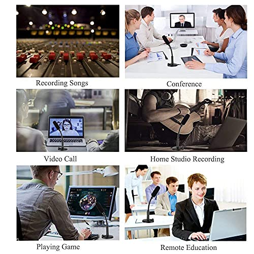 COOLCOLD USB Microphone for Noise Cancelling Windows and Mac, Professional PC Microphone Computer, Laptop, Desktop and Notebook, Plug and Play Mic (Black) - Image 2
