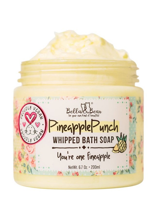 Bella and Bear Bella & Bear Pineapple Whipped Soap Paraben Free Crueltyfree Vegan Body Wash And Shave Cream 6.7Oz (6.7 Oz)  - Image 1