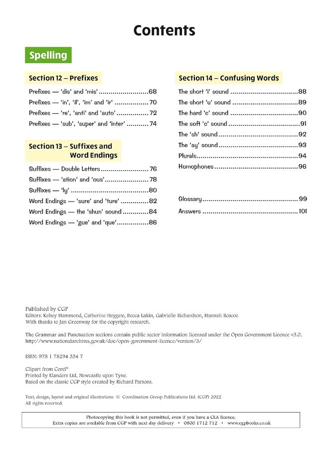 New KS2 English Year 4 Foundation Grammar, Punctuation & Spelling Targeted Question Book w/Answers - Image 4