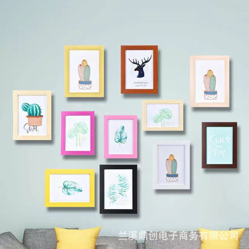 مجموعة إطارات صور مستطيلة: مجموعة من 5 إطارات خشبية بيضاء بحجم 8 × 10 بوصة - بزجاج أمامى متين، وقاعدة قاشية وملحقات جدار للعرض على الجدران أو الأسطح المنزلية للصور والفنون الجدارية - Image 5