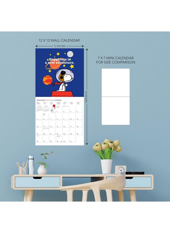 Graphique - 2025 Peanuts Wall Calendar | 12” X 12” | Thick Paper | Home & Office Organizer | Large Monthly Grid | 3 Languages & Marked Holidays | 4 Month Preview Page For 2026 - Image 1