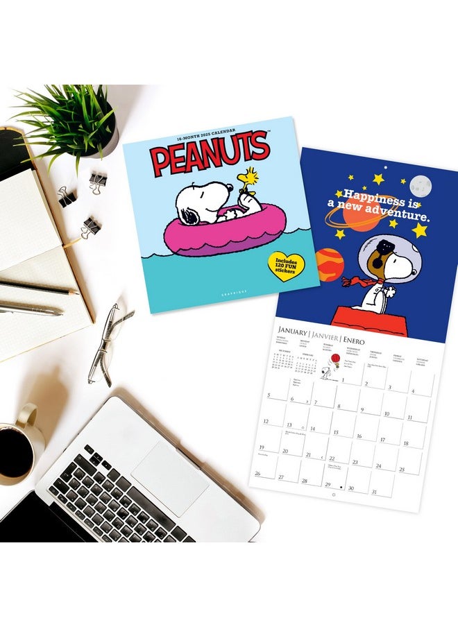 Graphique - 2025 Peanuts Wall Calendar | 12” X 12” | Thick Paper | Home & Office Organizer | Large Monthly Grid | 3 Languages & Marked Holidays | 4 Month Preview Page For 2026 - Image 1