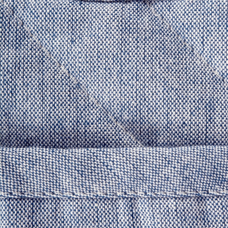 DII DII 100% Cotton Solid Chambray Kitchen Set  Oven Mitts  Blue  2 Piece  - Image 3