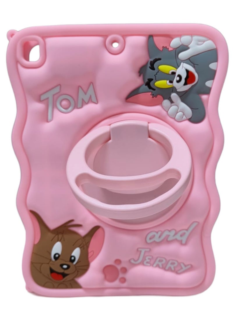 Kid Silica Shockproof Case Cover Tom Jerry Kids Shockproof Case, Silicon Case for iPad Air 2/Air 1/ for iPad 5th/6th Generation/for iPad Pro 9.7 inch Case Cartoon Cute 3D Soft for Boys Girls Teens Cool 3D Silicone Cartoon Case - Image 4