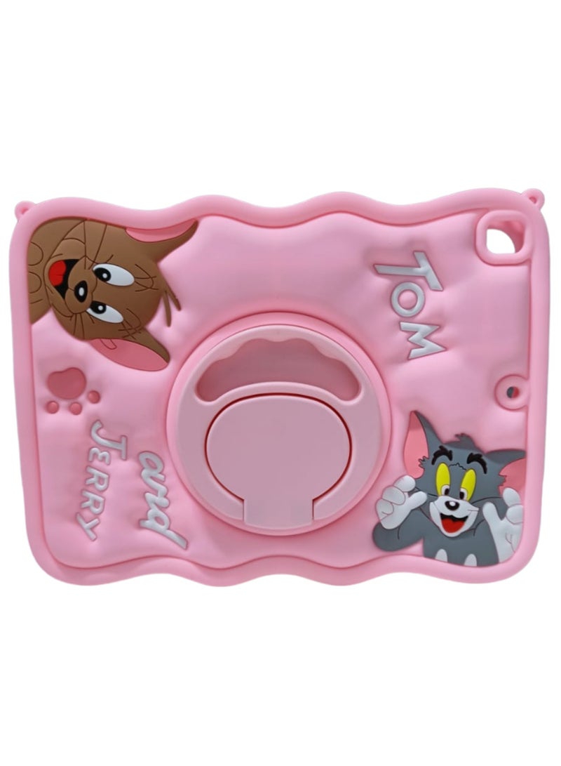 Kid Silica Shockproof Case Cover Tom Jerry Kids Shockproof Case, Silicon Case for iPad Air 2/Air 1/ for iPad 5th/6th Generation/for iPad Pro 9.7 inch Case Cartoon Cute 3D Soft for Boys Girls Teens Cool 3D Silicone Cartoon Case - Image 1