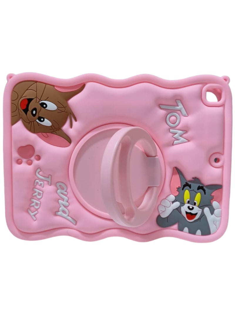 Kid Silica Shockproof Case Cover Tom Jerry Kids Shockproof Case, Silicon Case for iPad Air 2/Air 1/ for iPad 5th/6th Generation/for iPad Pro 9.7 inch Case Cartoon Cute 3D Soft for Boys Girls Teens Cool 3D Silicone Cartoon Case - Image 2
