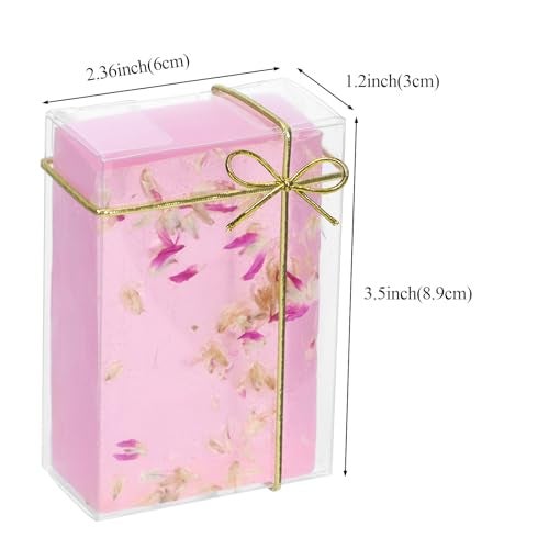 ROSPAKTEK 40 Pack 3.5x2.36x1.2 Inch Clear Plastic Soap Boxes for Homemade Soap - Small Dessert Gift Bakery Boxes for Macarons, Cookies & Candies, Wedding & Birthday Party Favors - Image 3