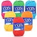 YARFOFUN Bright Series Cotton Crochet Yarn Blue Green Pink Red Yellow Orange EasytoSee Stitches for Beginners - Image 2