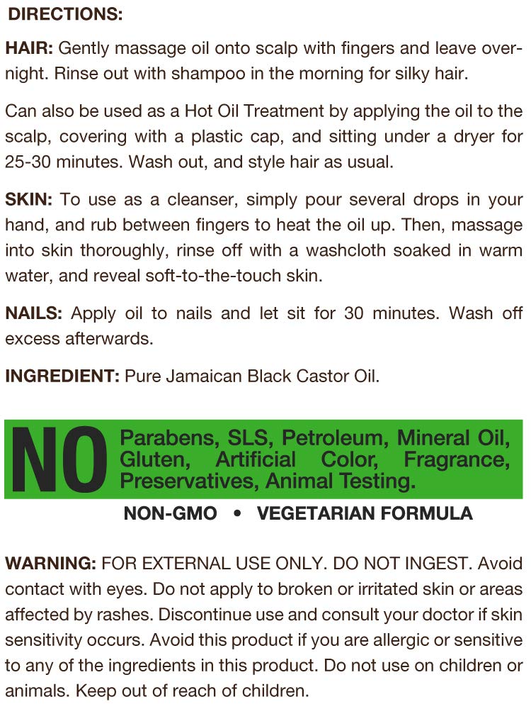 Carlyle Jamaican Black Castor Oil 16oz | Nourish Hair, Skin, and Nails | All Natural Hypoallergenic Conditioner - Image 1