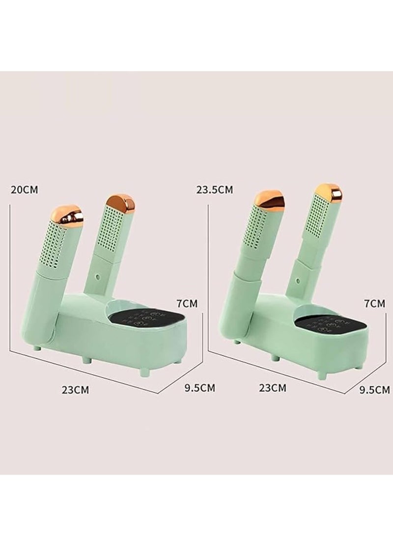 Ski Boots Dryer Electric Shoe Dryer w/Adjustable Drying Rack & 30/60/120/180min Timer Glove Dryer & Boot Warmer for Sweaty Shoes Sneakers Rainy Seasons (Color: Green)  - Image 2