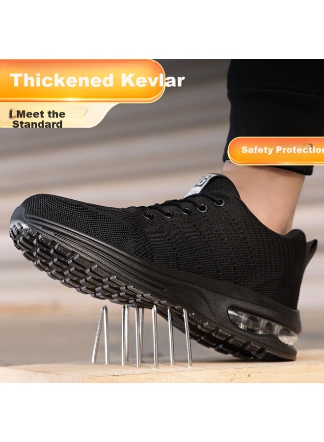 JUNBU Men'S Summer Breathable Steel Toe Anti-Smashing Anti-Piercing Lightweight Anti-Odor Safety Work Shoes 3120 Size 40 - Image 5