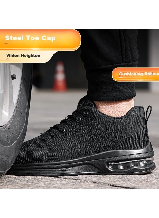 JUNBU Men'S Summer Breathable Steel Toe Anti-Smashing Anti-Piercing Lightweight Anti-Odor Safety Work Shoes 3120 Size 40 - Image 4