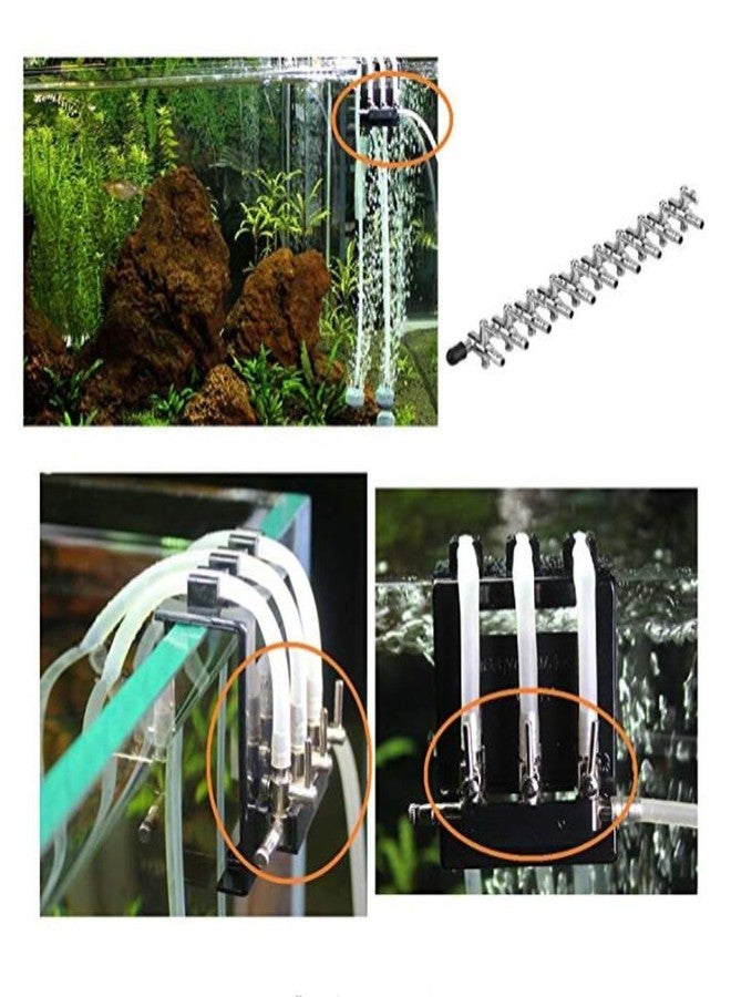 bnafes صمام تحكم بمضخة هواء ذو 10 منافذ لحوض أسماك الزينة، لون فضي - Image 3