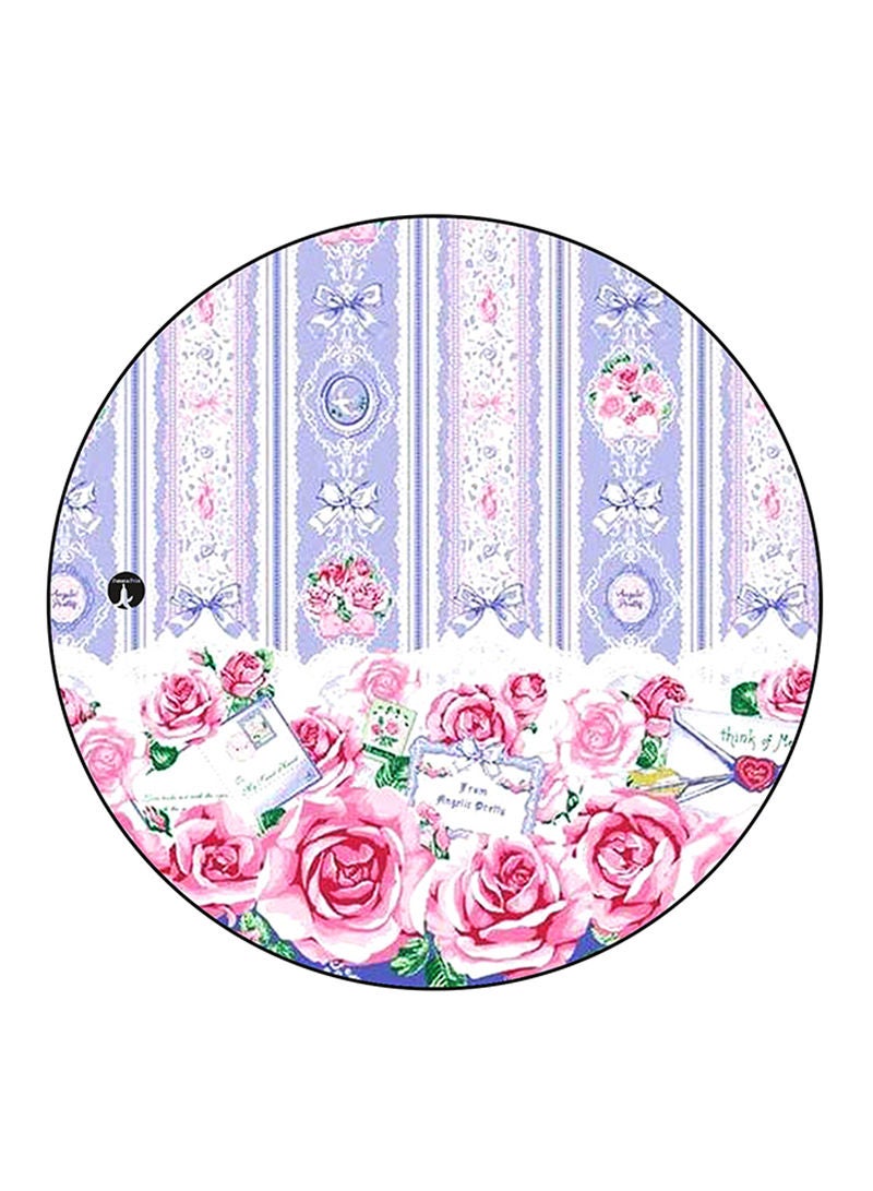 Flowers Printed Mouse Pad  Multicolour