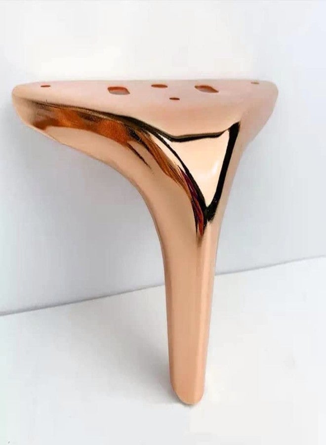 Fascination Sofa Leg Glossy Finish Heavy Model Russian Fame Shape Furniture Leg Set of 4, 6 Inches Weight Capacity 400kg Rose Gold - Image 1