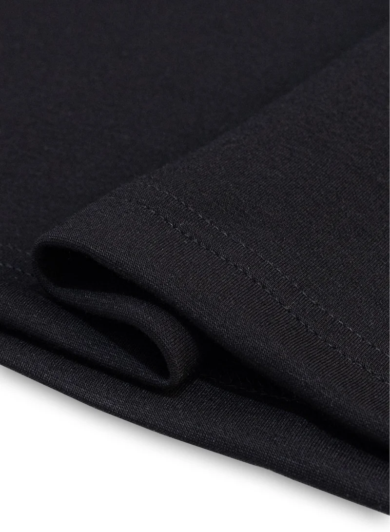 Shapes BLACK AIRSOFT CONTRAST PRINT T-SHIRT for Men | Best Price UAE