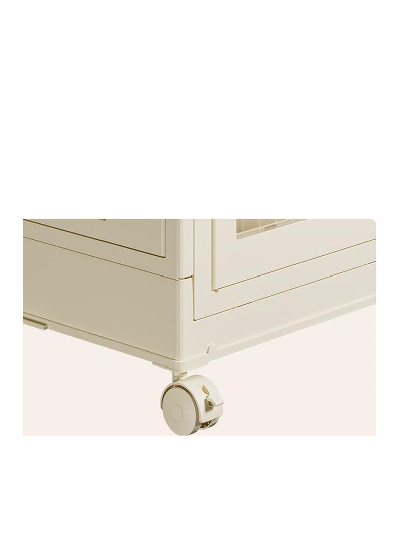 Golden - Storage Cabinet Storage Box Easy to Assemble 2 Layers Expandable - Image 1