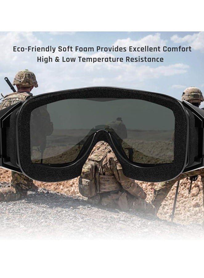 Loxira Tactical Airsoft Goggles Anti-Fog Military Glasses, Ballistic Safety Goggles for Shooting, Hunting, Outdoor, Driving, CS Game, Paintball, and Tactical Training  - Image 3