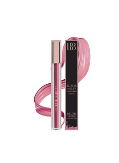 Bergamot Bergamot Beauté Matte Liquid Lipstick Suede Melts Non Transfer Waterproof Long Lasting Upto 8 Hours For Women 2.1ml Blush  - Image 1