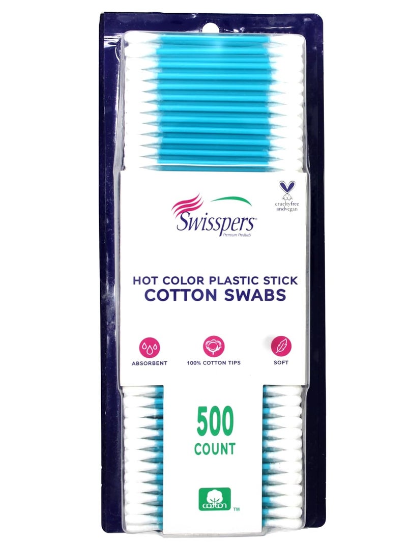 Swisspers Hot Colored Swab-500 ct (Color May Vary) - Image 1