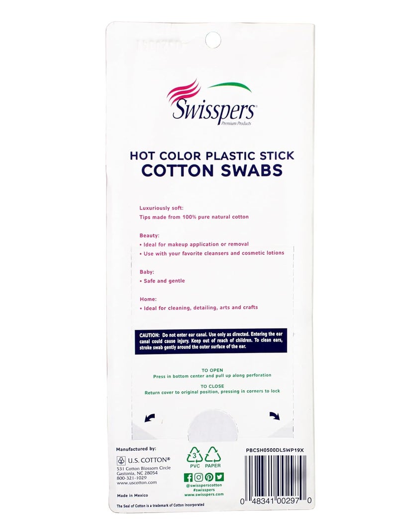 Swisspers Hot Colored Swab-500 ct (Color May Vary) - Image 4